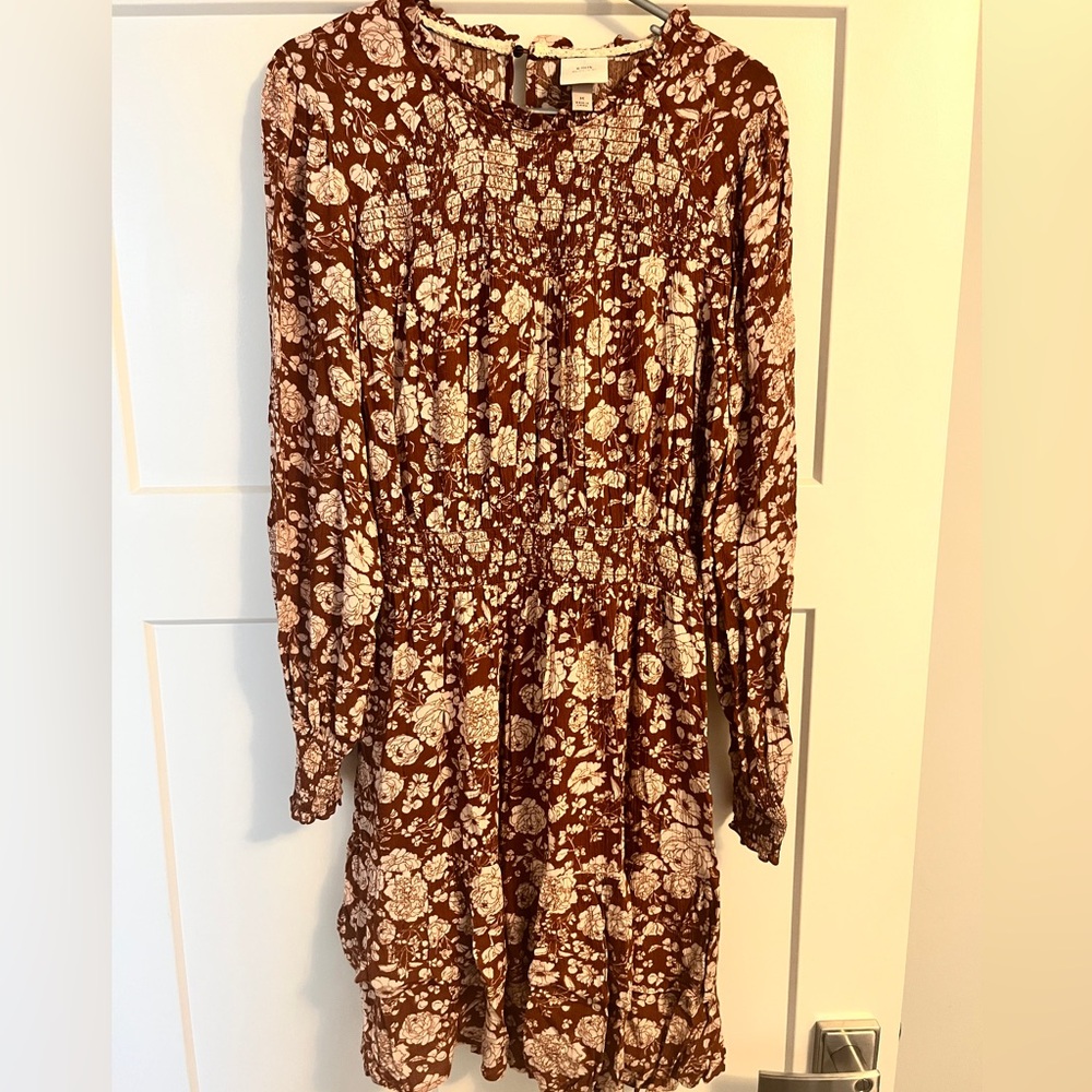 Knox Rose Rust and Cream Floral Dress